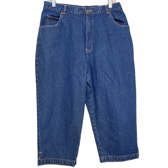 Forenza | Women's Vintage Dark Wash Cropped Jeans (Size 14) - Picture 1 of 12